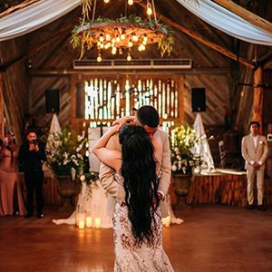 Image of a couple in the wedding venue